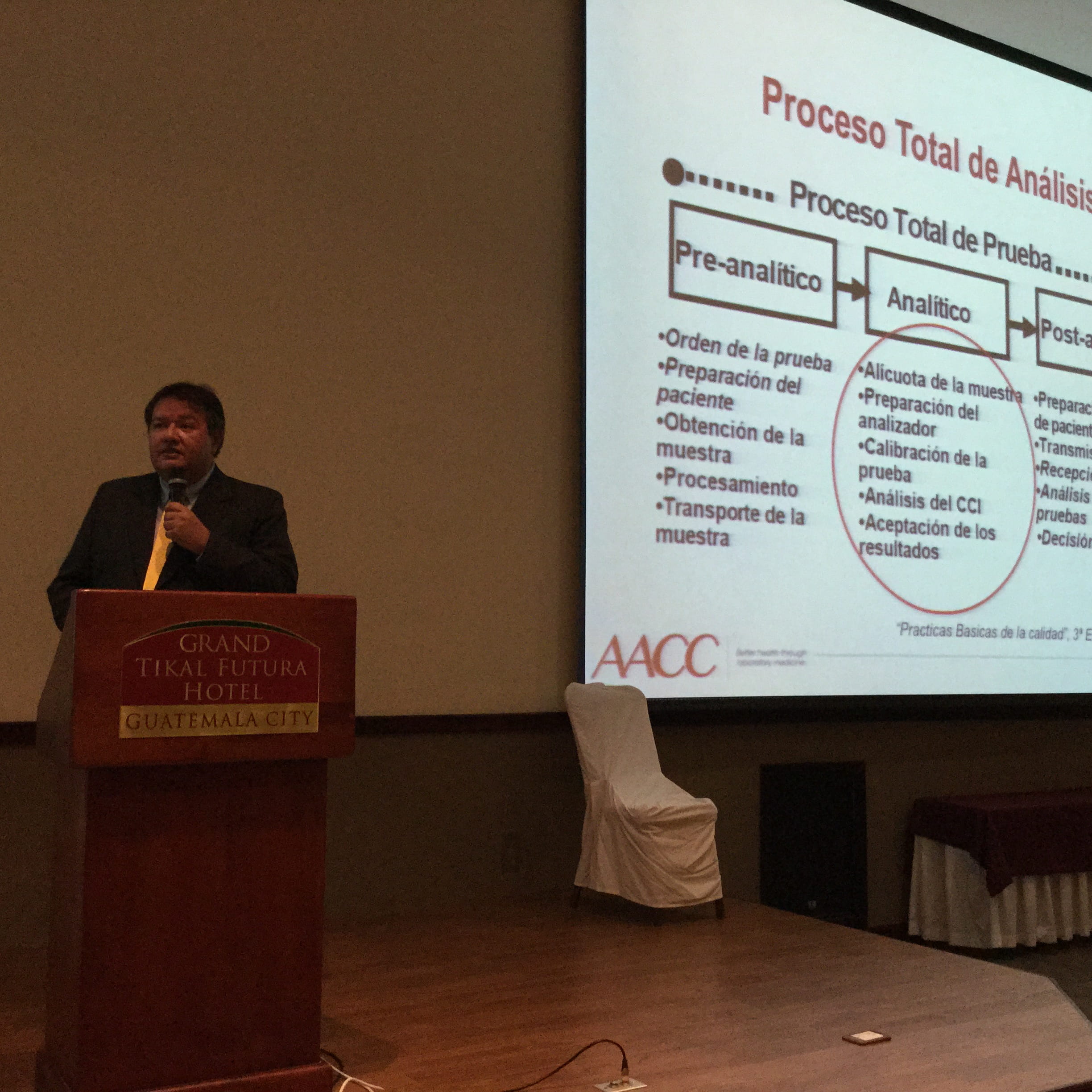 Jose C. Jara-Aguirre, MD, speaking at an ADLM Latin America Working Group workshop