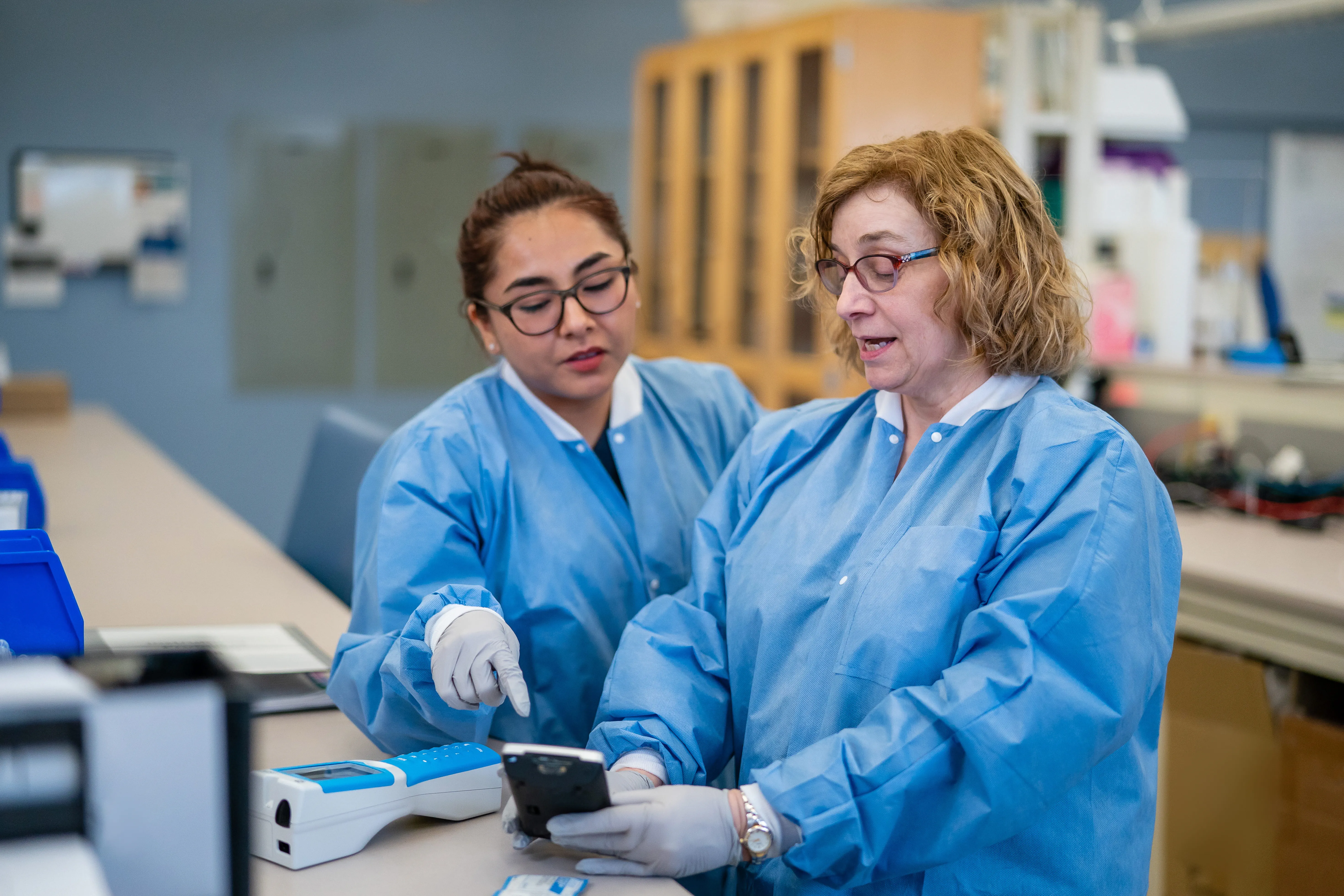 Two laboratorians