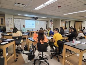 People in a Chicago classroom
