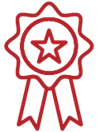 Red award icon