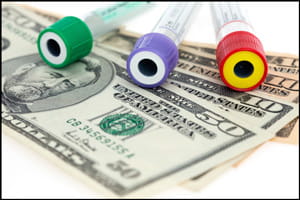Vials and money