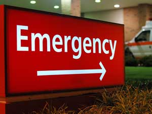 Emergency room sign