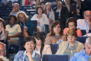 AACC Annual Meeting attendees at healthcare forum.