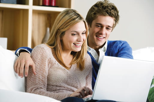 Couple on laptop
