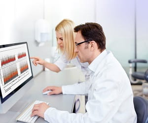 Clinicians review DNA